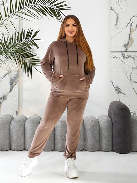 Костюм спорт ECE (XL-3XL) EC66 beige (зима)