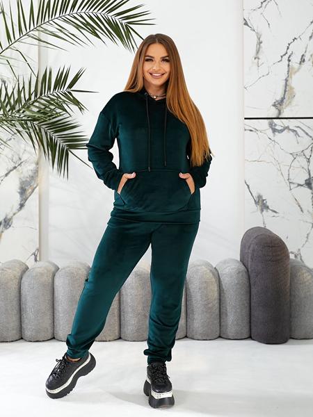 Костюм спорт ECE (XL-3XL) EC67 green (зима)