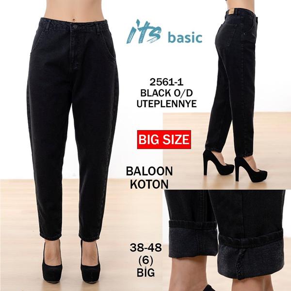 Джинсы Maxim Jeans (38-48) 2561 black (зима)