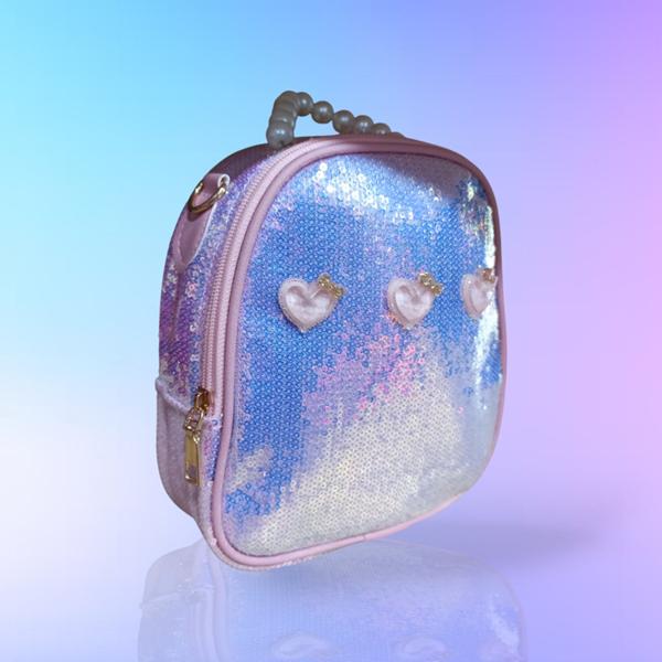 Рюкзак Luna-bag (17*21*9) 25-570 pink-silver (деми)