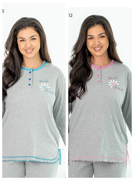 Пижама Vehuiah (S-XL) VH91 grey-l.blue (деми)