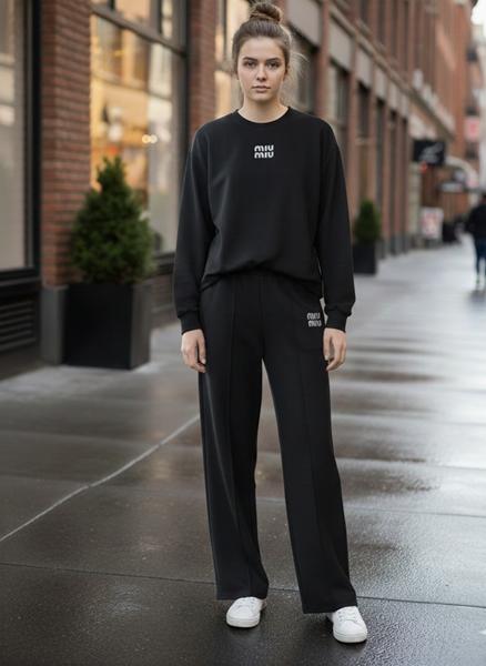 Штаны спорт Newe (M-XL) NW837 black (деми)