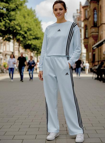 Штаны спорт Newe (M-XL) NW843 l.blue (деми)