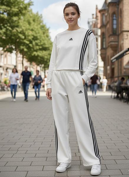 Штаны спорт Newe (M-XL) NW846 white (деми)