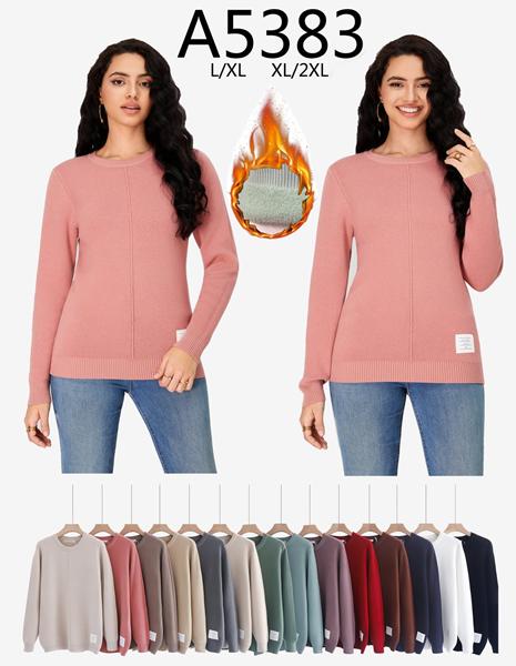 Свитер Anne-Kiss me (L-2XL) A5383 mix (зима)