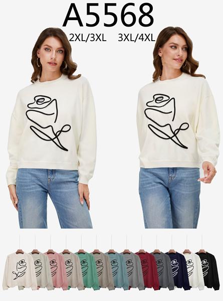 Свитер Anne-Kiss me (2XL-4XL) A5568 mix (зима)