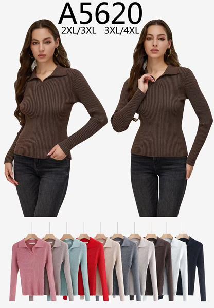 Свитер Anne-Kiss me (2XL-4XL) A5620 mix (деми)