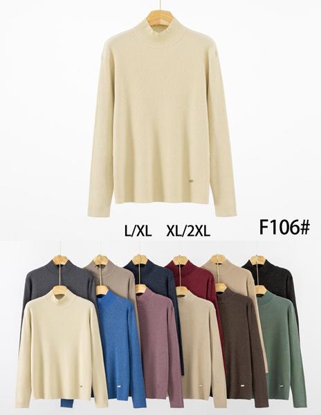 Свитер Anne-Kiss me (L-2XL) F106 mix (деми)