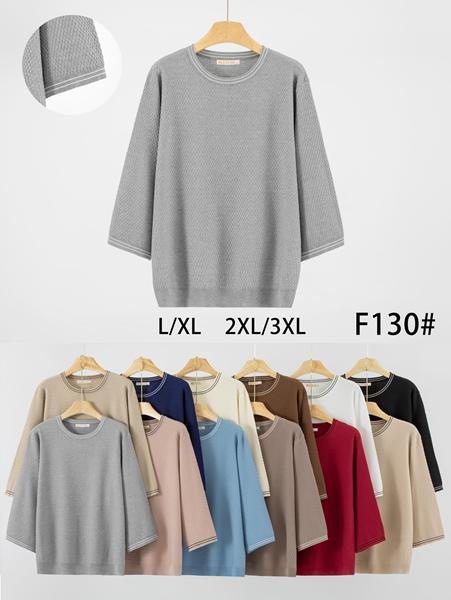 Свитер Anne-Kiss me (L-3XL) F130 mix (деми)