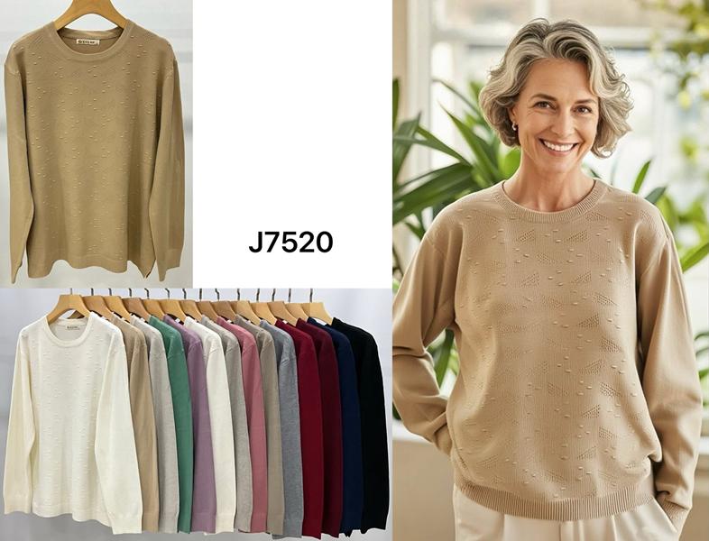 Свитер Anne-Kiss me (L-2XL) J7520 mix (деми)