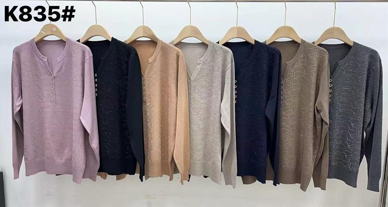 Свитер Anne-Kiss me (XL-3XL) K835 mix (деми)