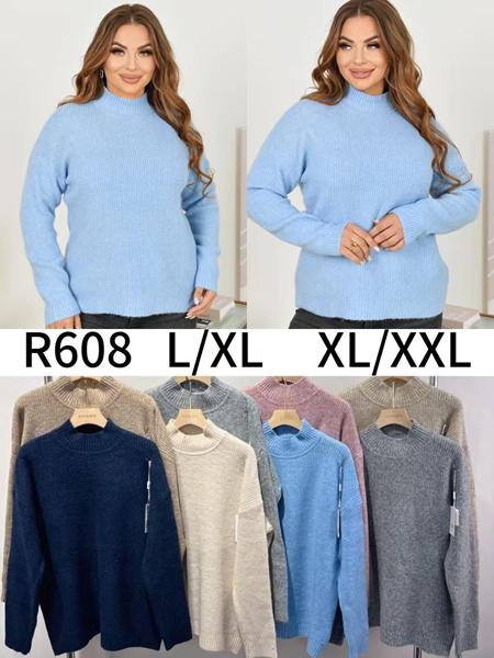 Свитер Anne-Kiss me (L-2XL) R608 mix (зима)