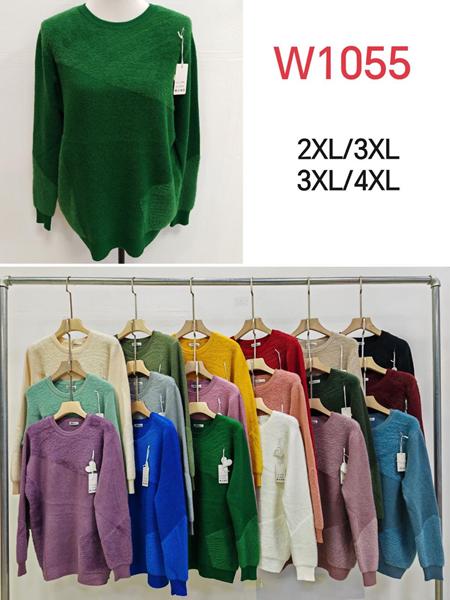 Свитер Anne-Kiss me (2XL-4XL) W1055 mix (зима)