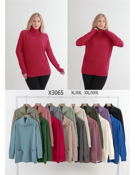 Свитер Anne-Kiss me (XL-3XL) X3065 mix (зима)