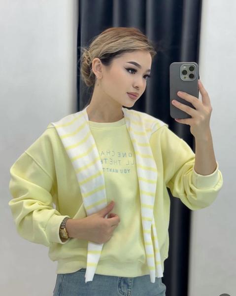 Свитер Style Nadezhda (one size) 1308-3 yellow (деми)