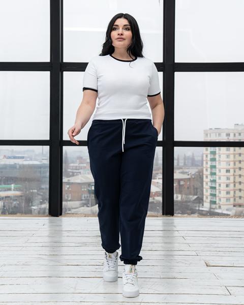 Штаны спорт AZNA (XL-4XL) Б53 navy (деми)