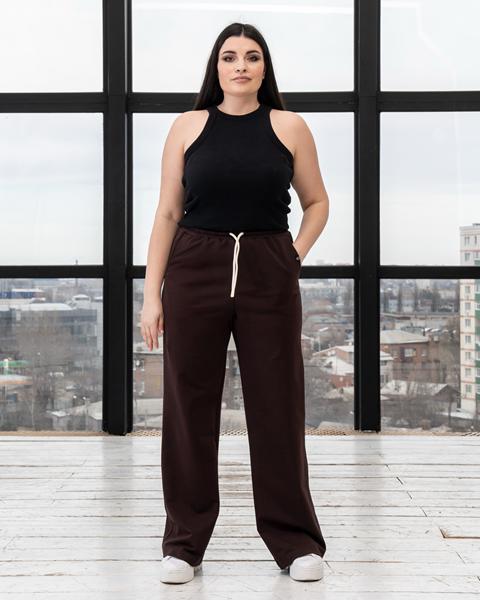 Штаны спорт AZNA (XL-4XL) Б56 brown (деми)