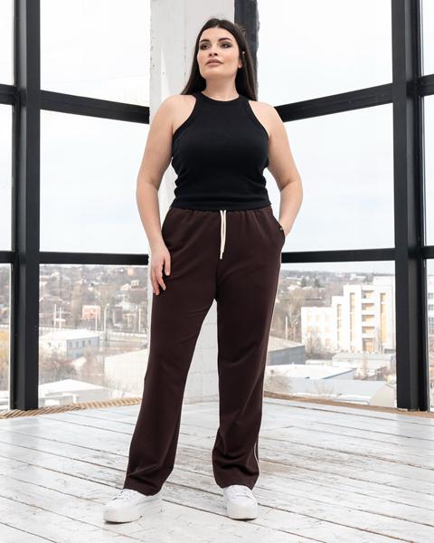 Штаны спорт AZNA (XL-4XL) Б51 brown (деми)