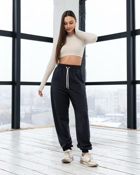 Штаны спорт AZNA (S-XL) Б41 d.grey (деми)