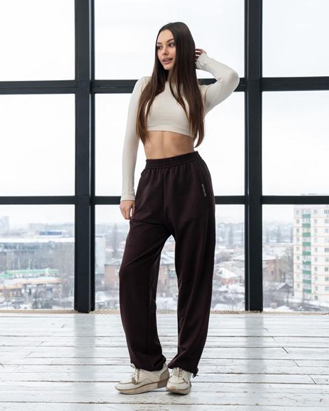 Штаны спорт AZNA (S-XL) Б82 brown (деми)