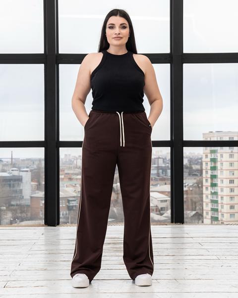 Штаны спорт AZNA (XL-4XL) Б57 brown (деми)