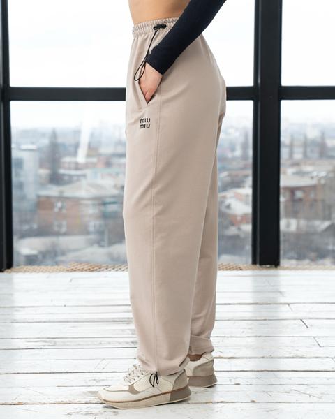 Штаны спорт AZNA (S-XL) Б32 beige (деми)