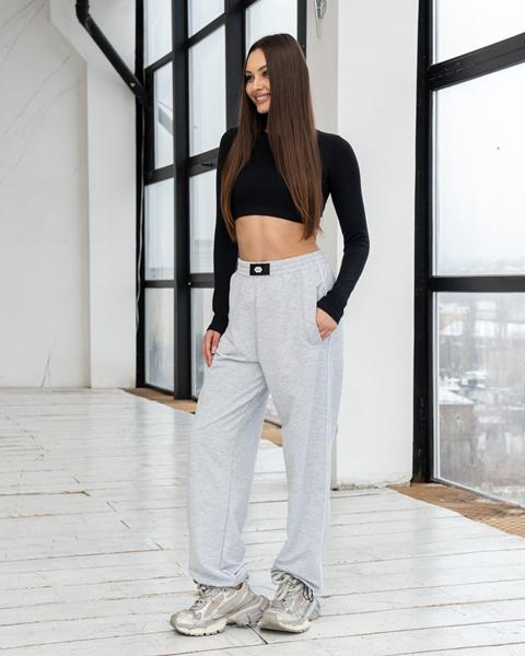 Штаны спорт AZNA (S-XL) Б70 l.grey (деми)