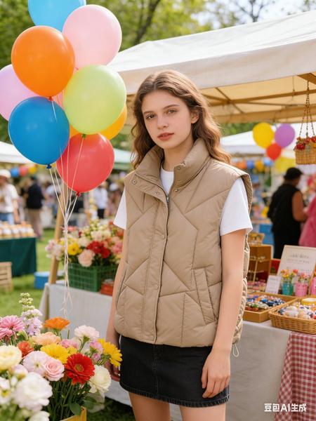 Жилетка Jacket (M-2XL) BM3313 beige (деми)