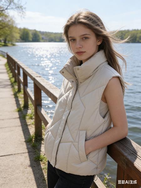Жилетка Jacket (M-2XL) BM3313 l.beige (деми)