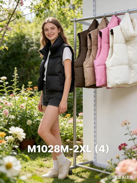 Жилетка Jacket (M-2XL) M1028M beige (деми)