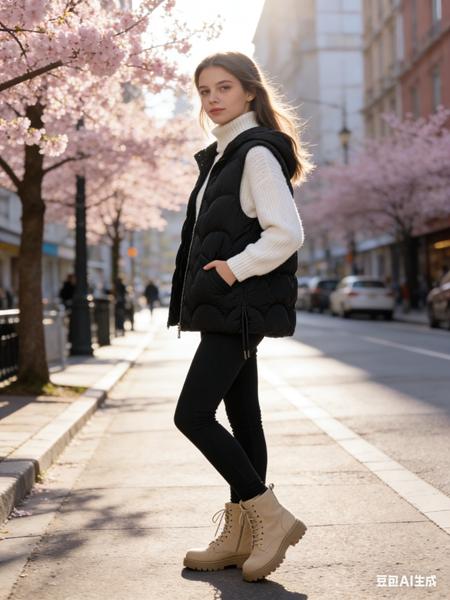 Жилетка Jacket (M-2XL) M618 black (деми)