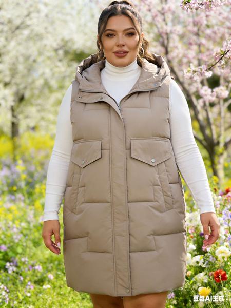 Жилетка Jacket (52-60) M6602 d.beige (деми)