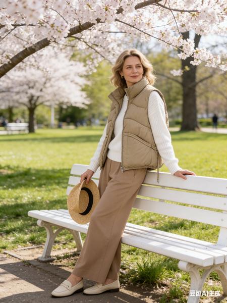 Жилетка Jacket (M-2XL) M803 beige (деми)