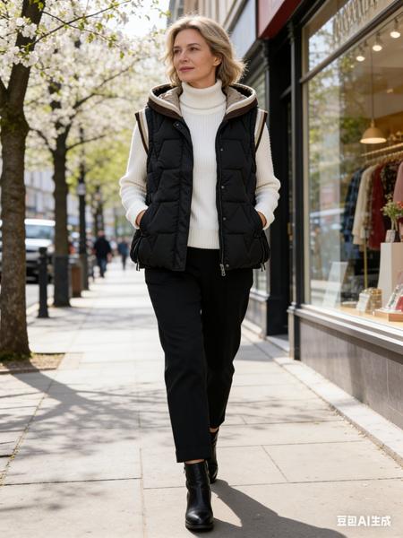 Жилетка Jacket (XL-3XL) MF306 black (деми)