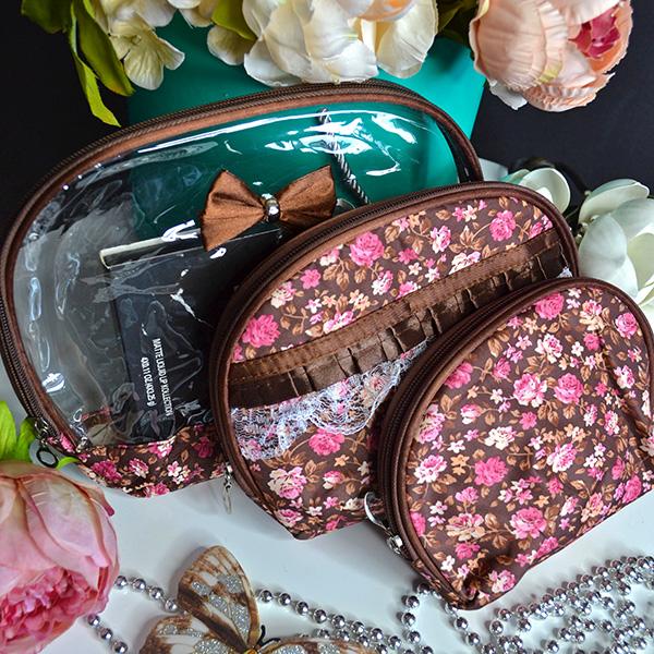 Косметичка Luna-bag (26*22*8) 1111 brown (деми)