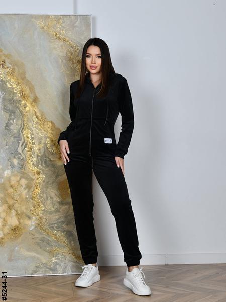 Костюм спорт OdesaOpt (44-52) 5244-31 black (деми)