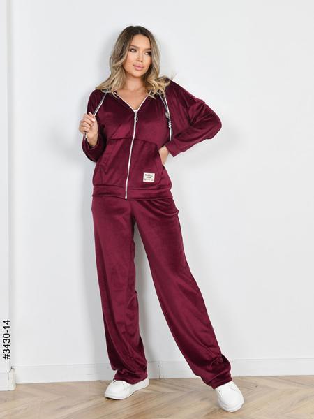 Костюм спорт OdesaOpt (44-48) 3430-14 wine (деми)