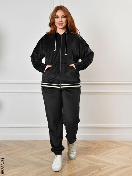 Костюм спорт OdesaOpt (48-54) 8383-31 black (деми)