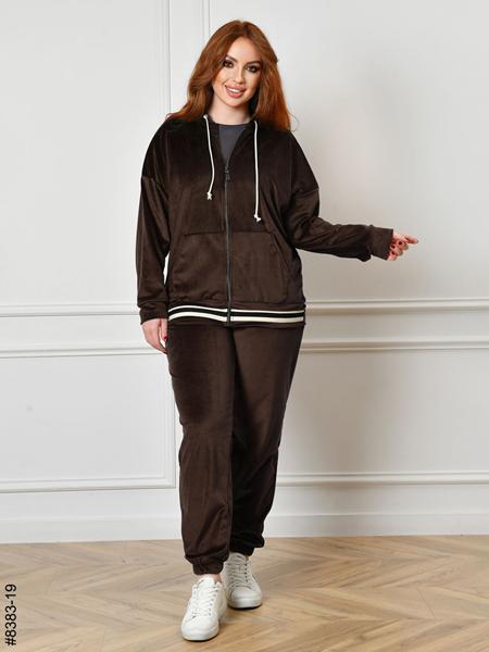 Костюм спорт OdesaOpt (48-54) 8383-19 brown (деми)