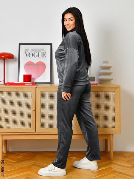 Костюм спорт OdesaOpt (48-52) 4590-34 grey (деми)