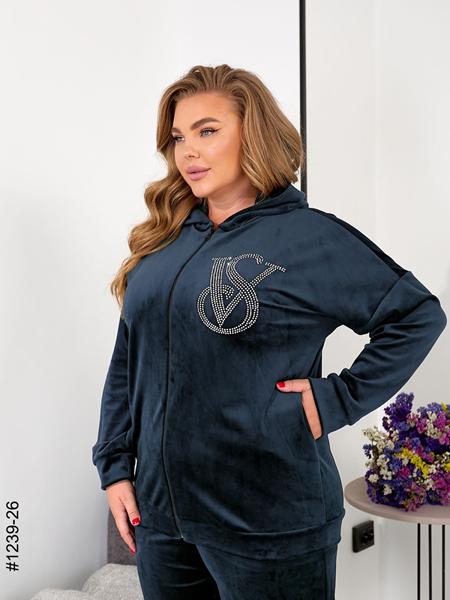 Костюм спорт OdesaOpt (54-58) 1239-26 navy (деми)