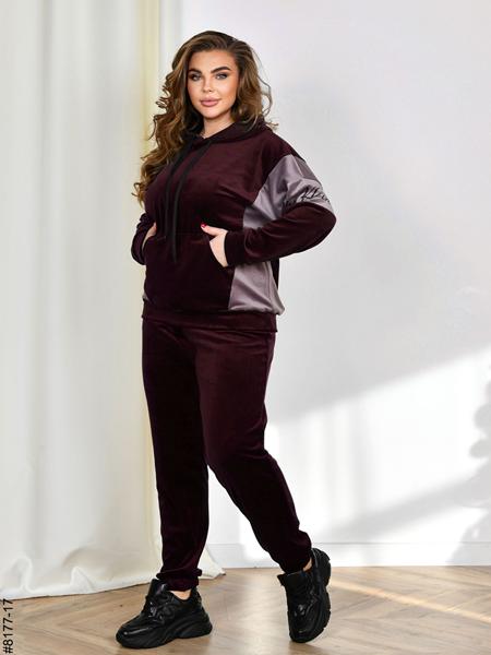 Костюм спорт OdesaOpt (54-60) 8177-17 brown (деми)