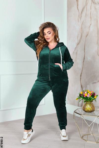 Костюм спорт OdesaOpt (54-60) 7990-2 green (деми)