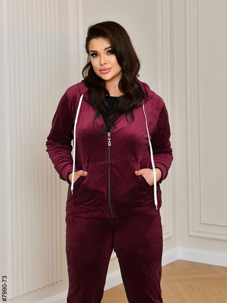 Костюм спорт OdesaOpt (54-60) 7990-73 wine (деми)