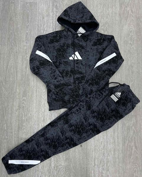 Костюм спорт MirWear kids (9-13) NW124-1040-2 black-grey (зима)