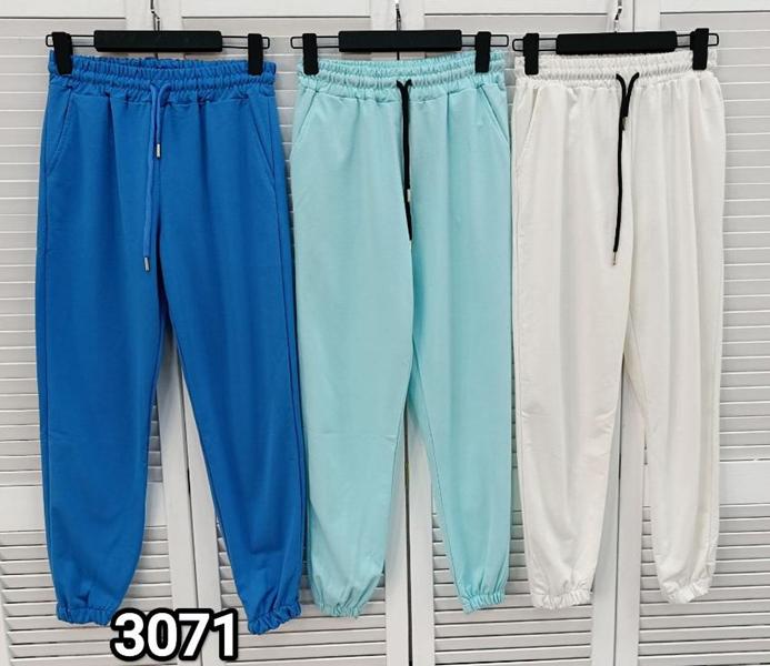 Штаны спорт MMC clothes (S-XL) 3071 l.blue (деми)