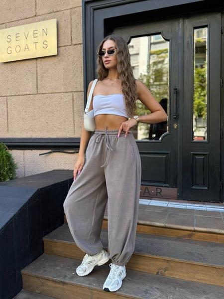 Штаны спорт Arina (42-48) 1655 beige (деми)