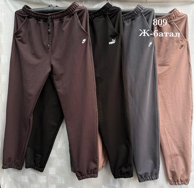 Штаны спорт Shon (52-60) Ж1 black (деми)