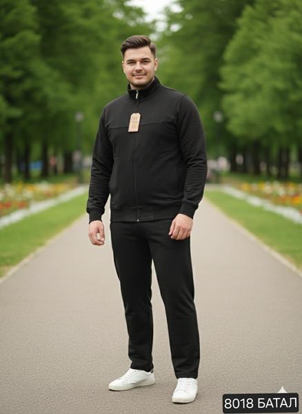 Костюм спорт Moranny (2XL-6XL) 8018 black (деми)