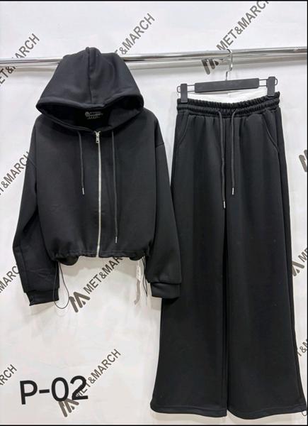 Костюм спорт Met&March (S-L) P02 black (деми)